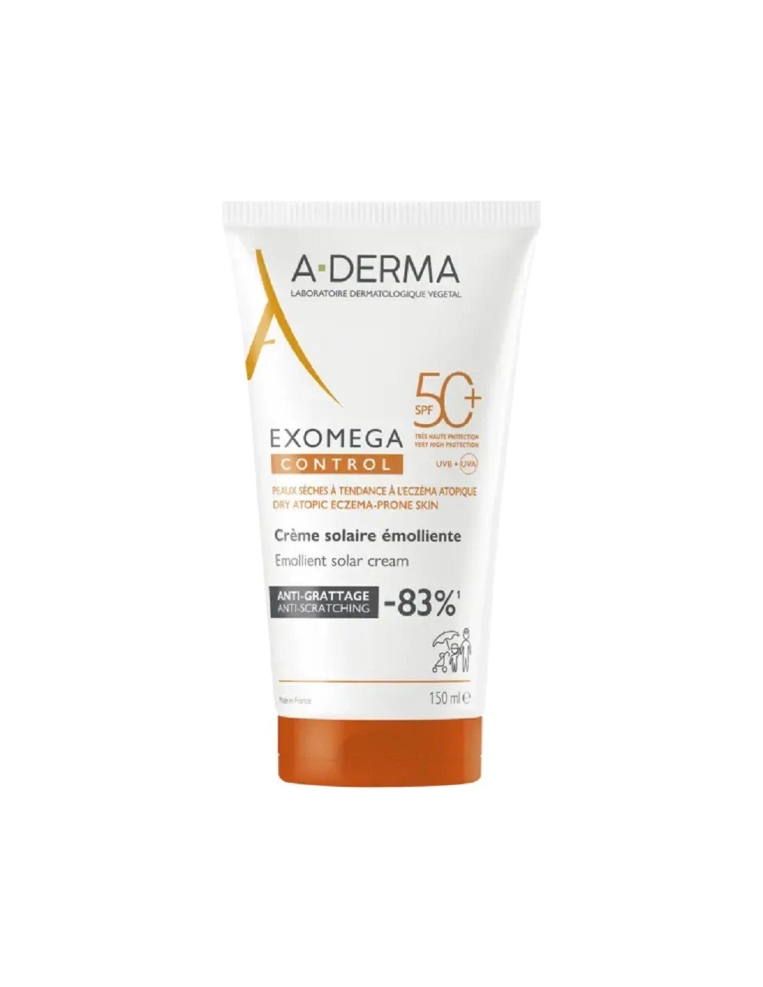 A Derma Aderma Exomega Control Protector Solar Emoliente SPF50+ 150ml 3 A Derma Aderma Exomega Control Protector Solar Emoliente SPF50+ 150ml
