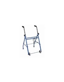 Andador Caminador Adultos Acero Plegable 2 Ruedas Azul