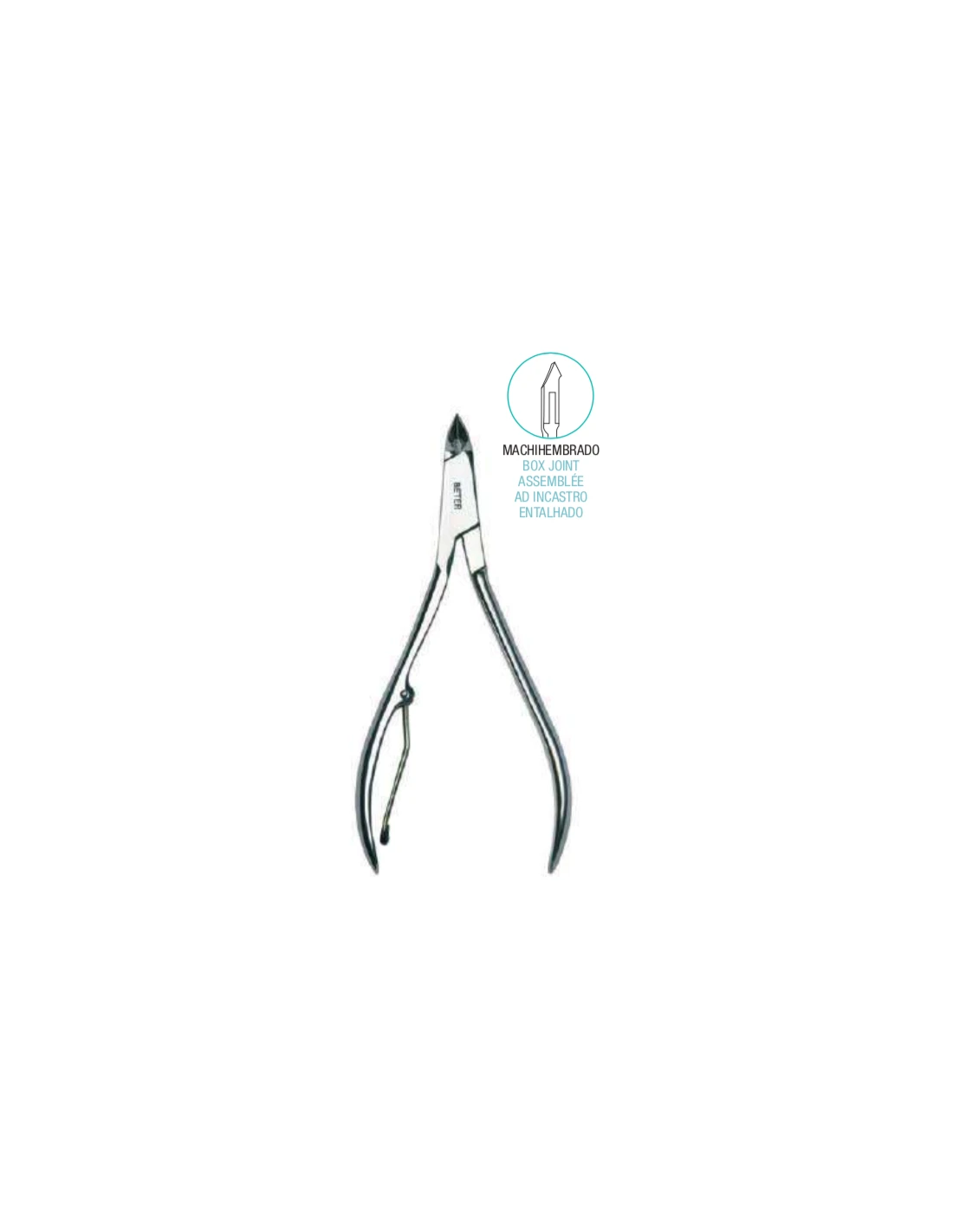 Beter Alicate Manicura Pieles Cromado 10cm 3 Beter Alicate Manicura Pieles Cromado 10cm