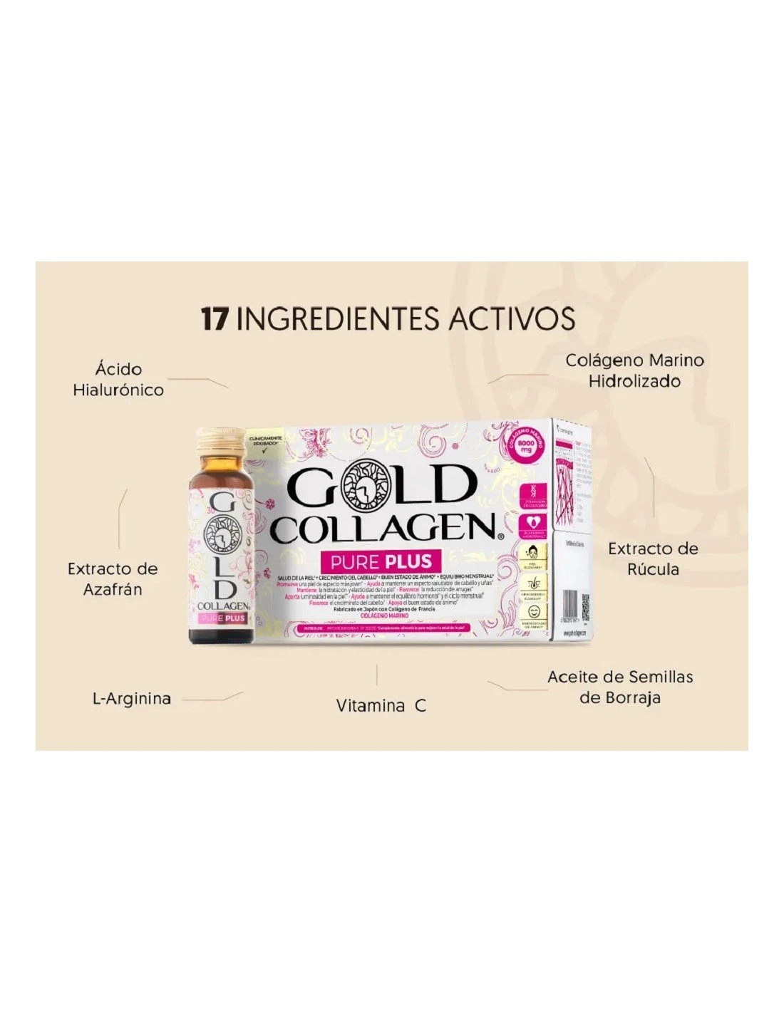 Gold Collagen Pure Plus 10 Frascos 5 Gold Collagen Pure Plus 10 Frascos - Imagen 3