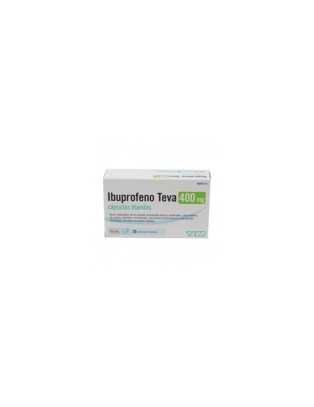 Ibuprofeno Teva 400mg 20 Cápsulas 3 Ibuprofeno Teva 400mg 20 Cápsulas