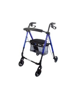 Mobiclinic Augusto Andador Top Aluminio Plegable Asiento Con Respaldo Frenos Ruedas