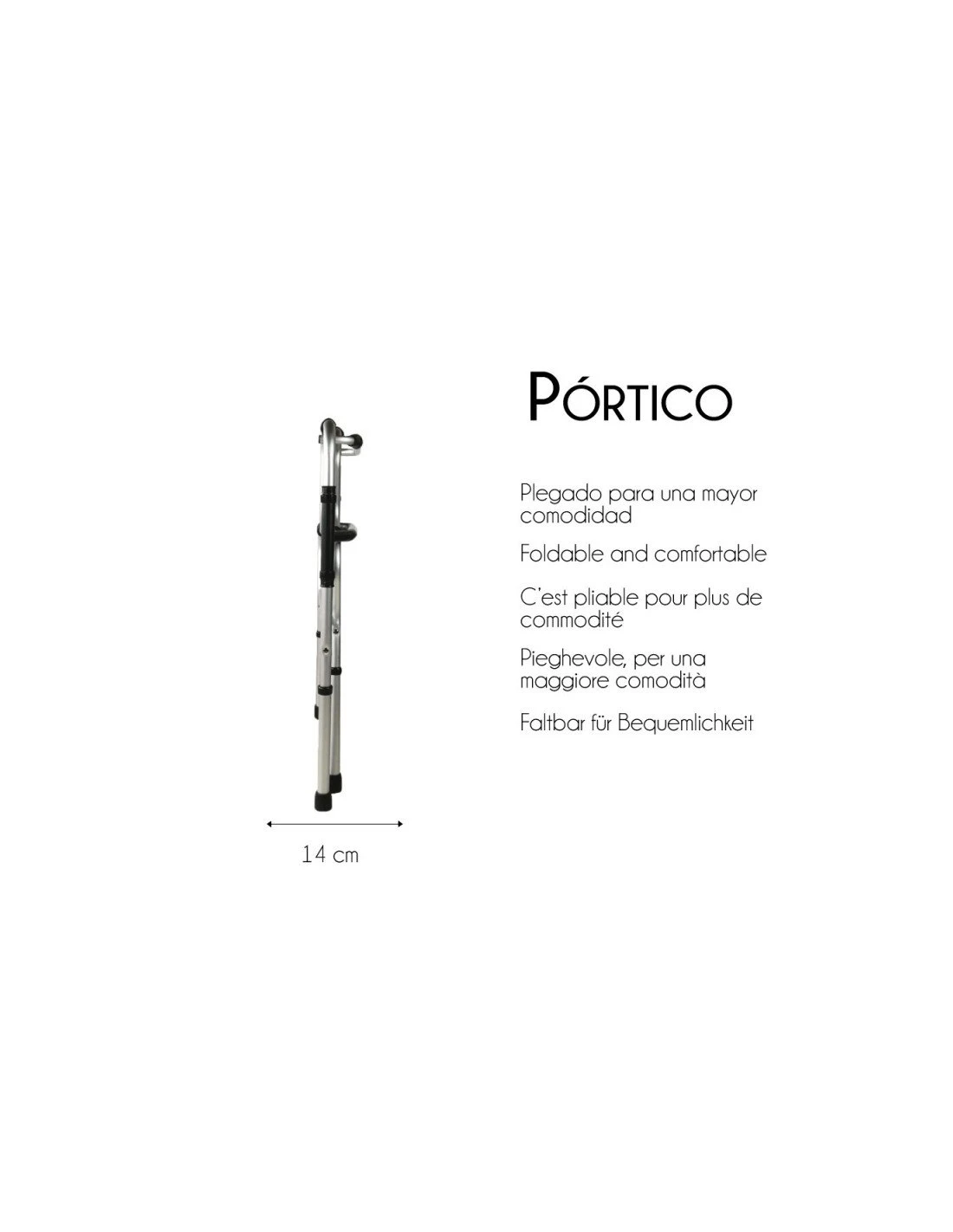 Mobiclinic Pórtico Andador Aluminio Plegable 7 Mobiclinic Pórtico Andador Aluminio Plegable - Imagen 5