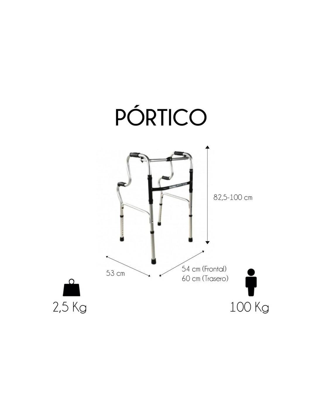 Mobiclinic Pórtico Andador Aluminio Plegable 8 Mobiclinic Pórtico Andador Aluminio Plegable - Imagen 6
