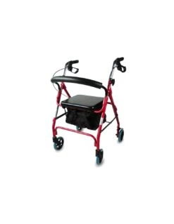 Mobiclinic Sinagoga Andador Aluminio Plegable Asiento Con Respaldo Frenos Ruedas