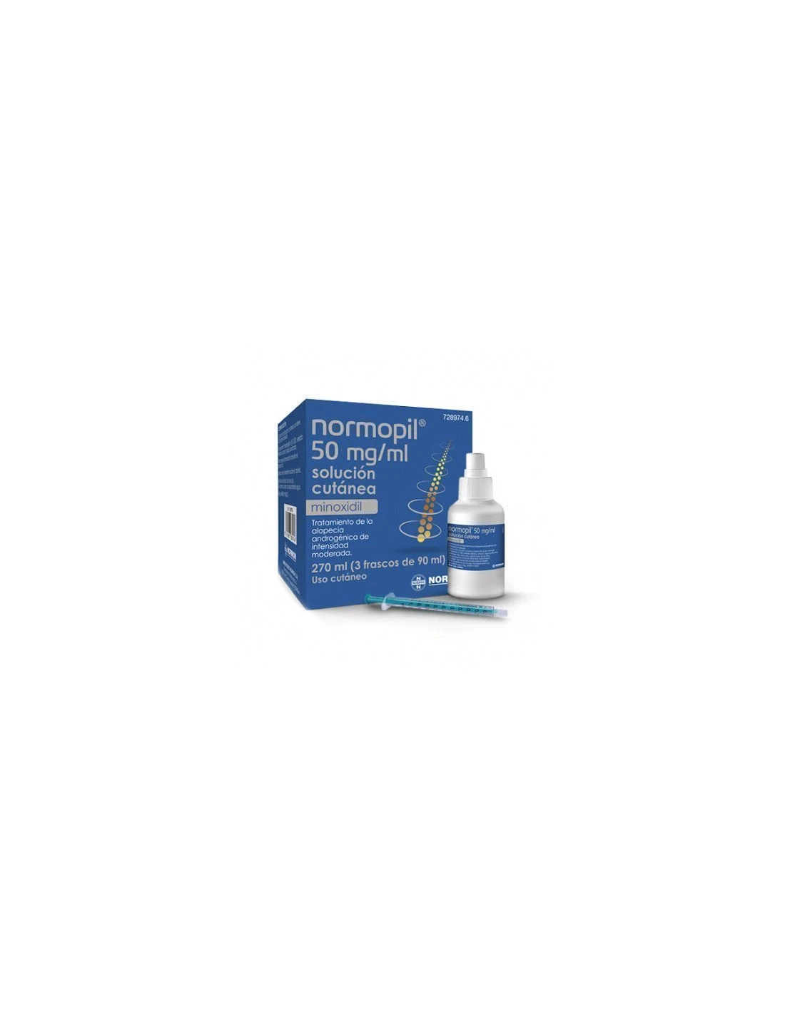 Normopil Capilar 50mg Solución Cutánea 270ml 3 Normopil Capilar 50mg Solución Cutánea 270ml