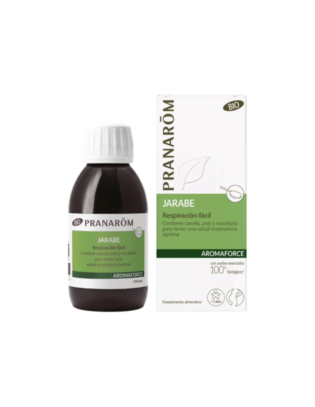Pranarom Aromaforce Jarabe Vías Respiratorias Bio 150ml 3 Pranarom Aromaforce Jarabe Vías Respiratorias Bio 150ml