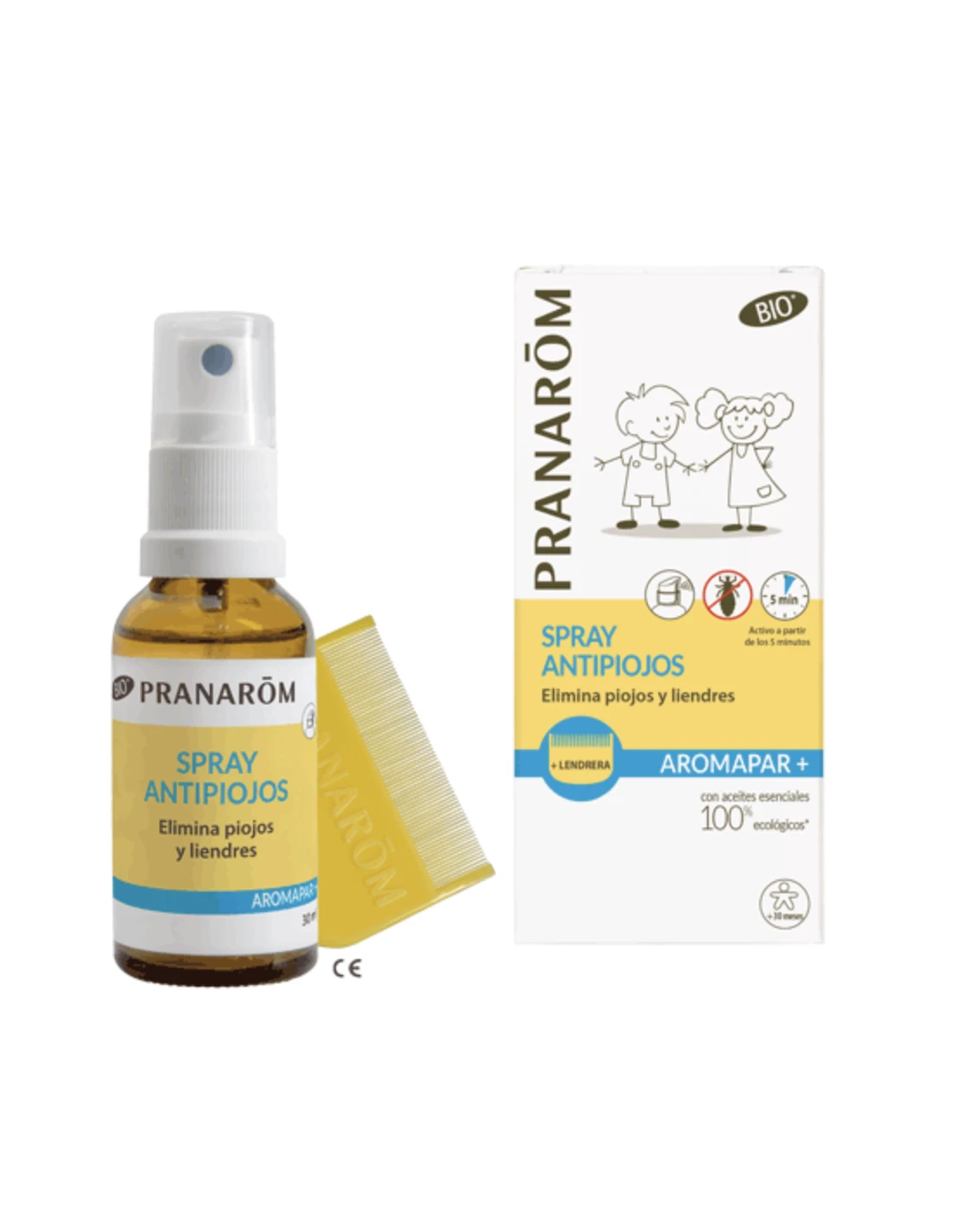Pranarom Aromapar Spray Antipiojos 30ml + Lendrera 3 Pranarom Aromapar Spray Antipiojos 30ml + Lendrera