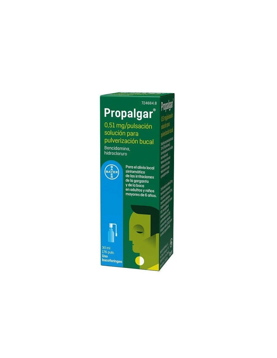 Propalgar 0,51mg Solución Pulverización Bucal 30ml 3 Propalgar 0,51mg Solución Pulverización Bucal 30ml