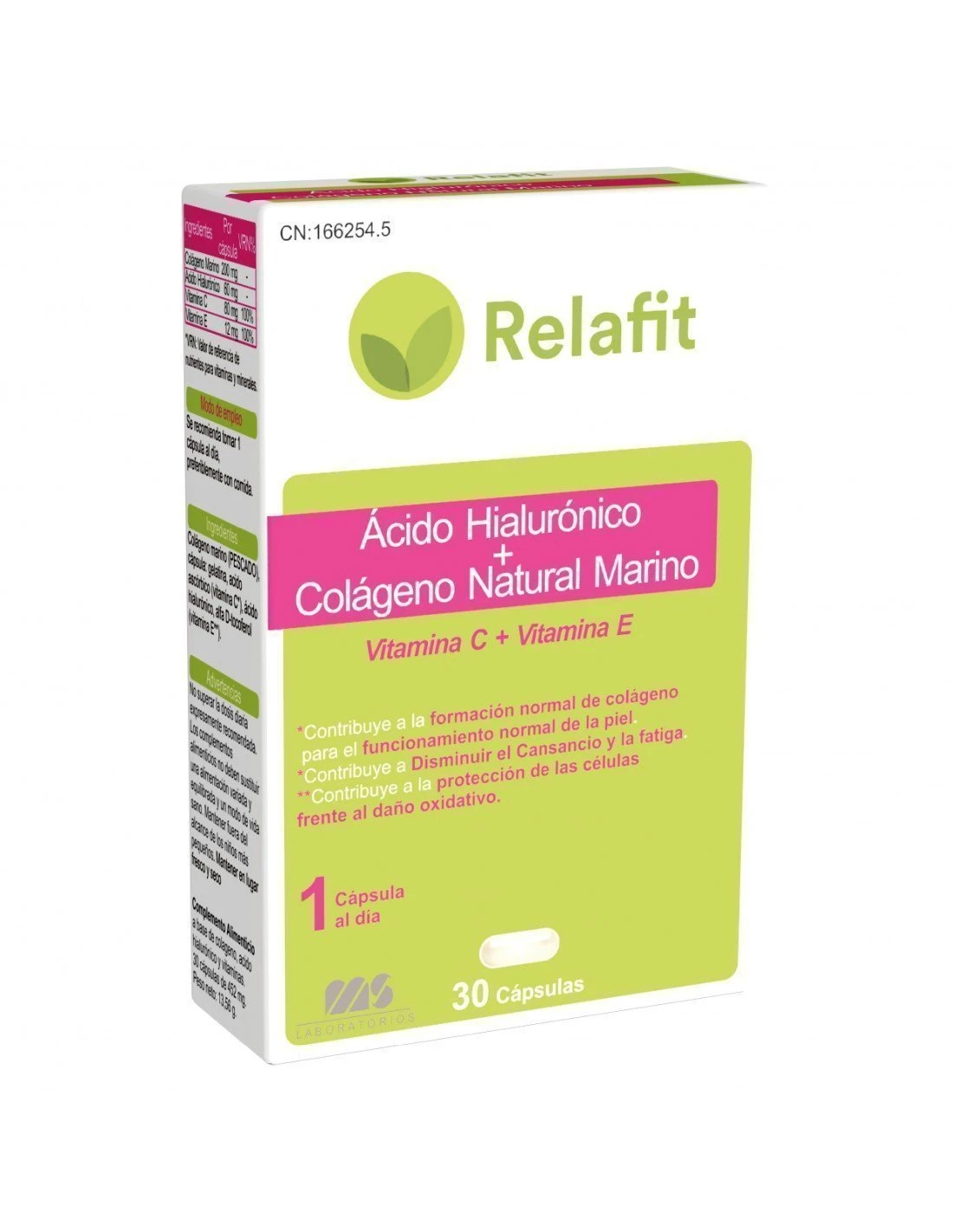 Relafit Ácido Hialurónico + Colágeno 30 Cápsulas 3 Relafit Ácido Hialurónico + Colágeno 30 Cápsulas