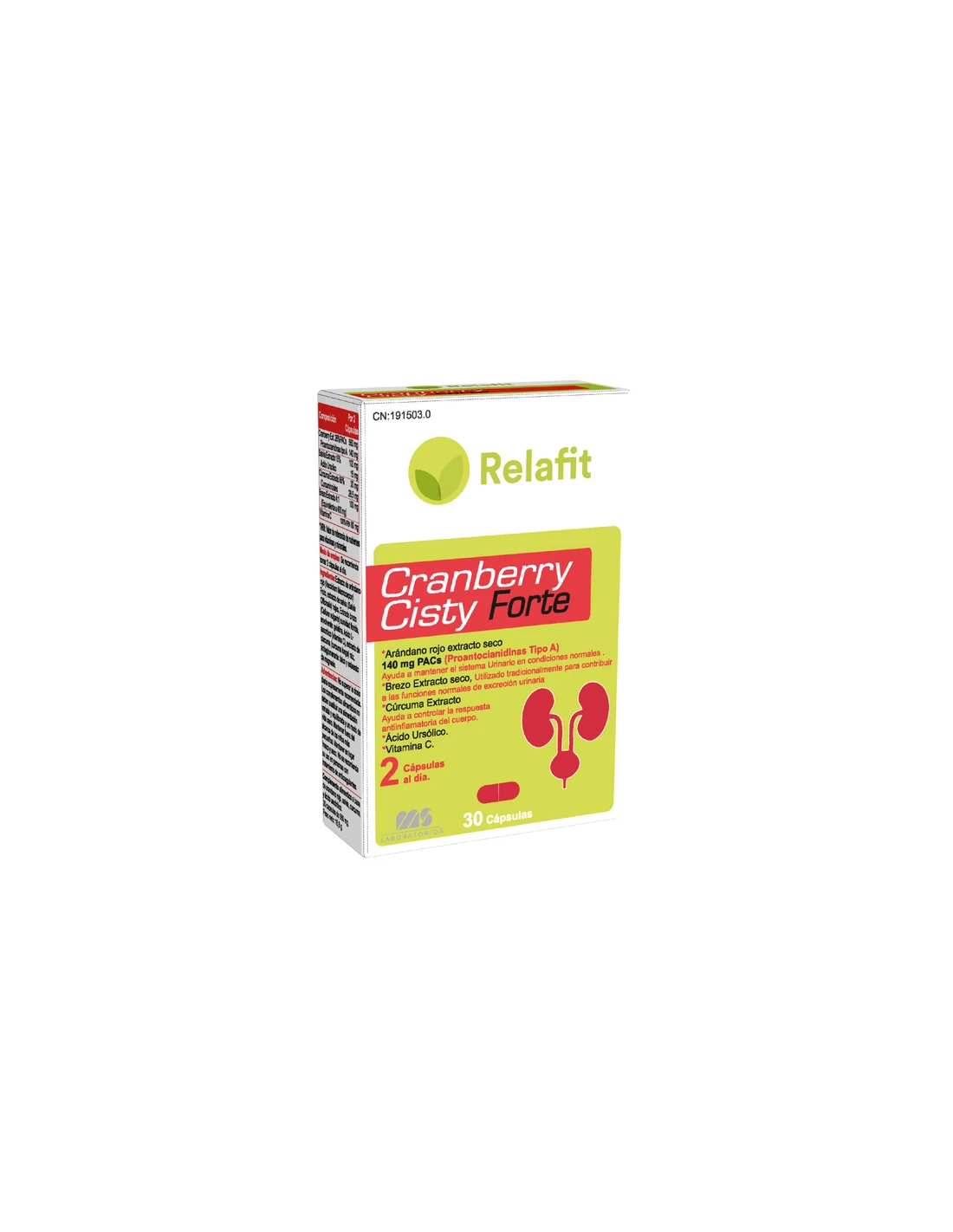 Relafit Cranberry Cisty Forte 30 Cápsulas 3 Relafit Cranberry Cisty Forte 30 Cápsulas