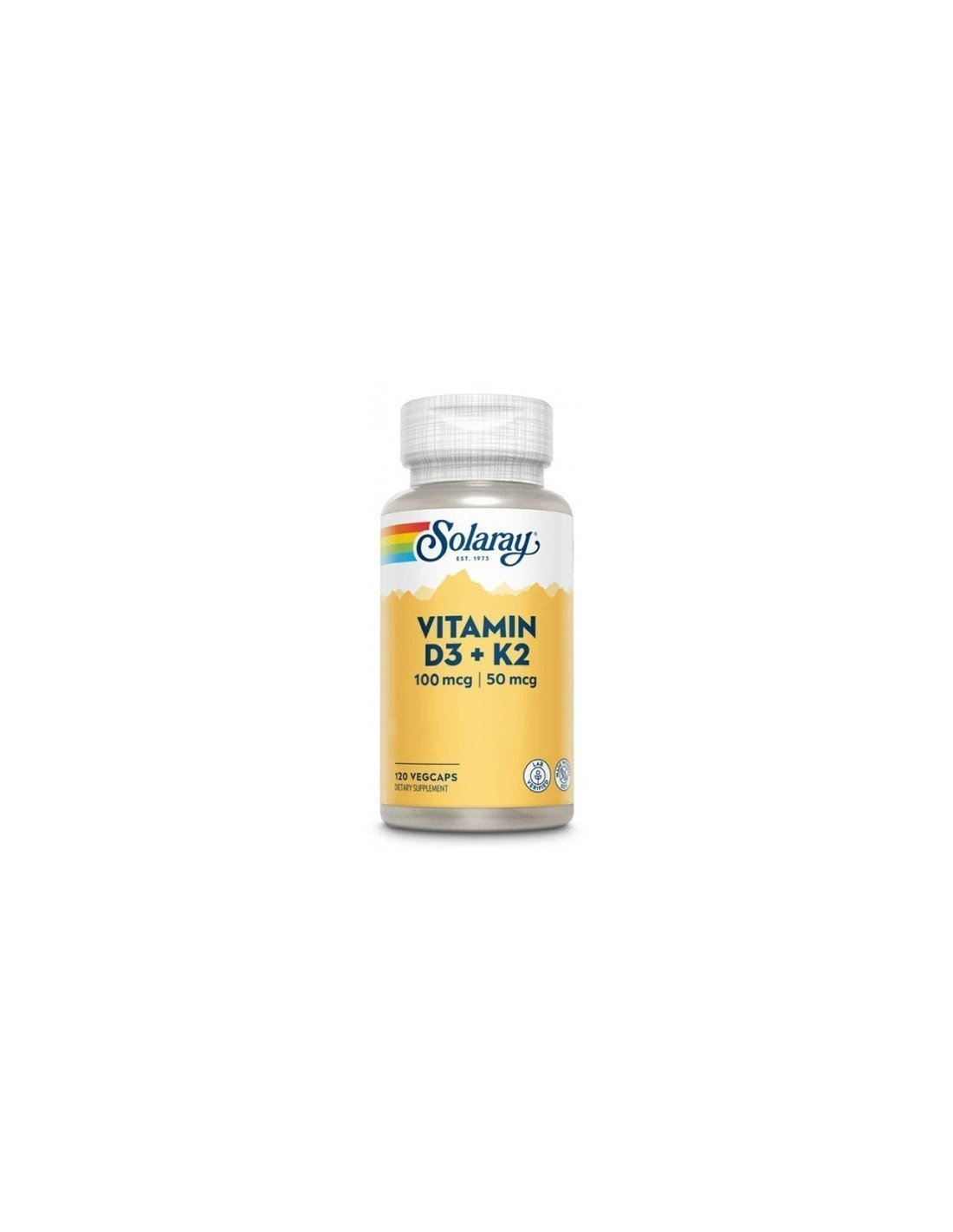 Solaray Vitamina D3 & K2 120 Cápsulas 3 Solaray Vitamina D3 & K2 120 Cápsulas