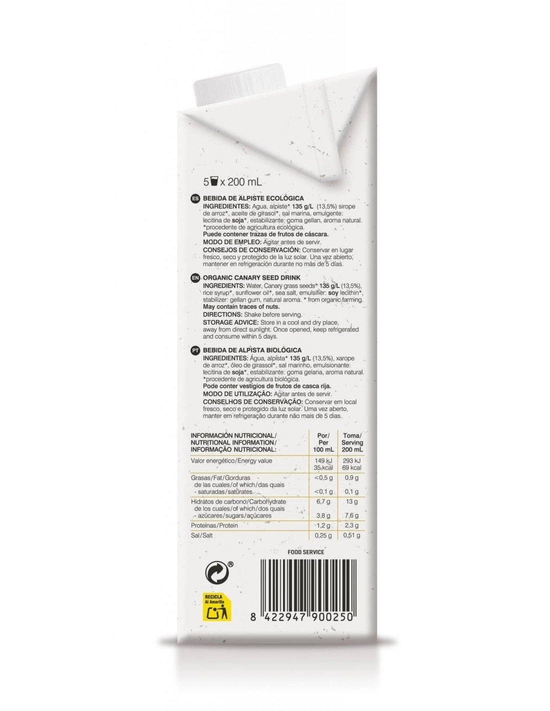 Soria Natural Bebida Vegetal BIO 6x1l 4 Soria Natural Bebida Vegetal BIO 6x1l - Imagen 2