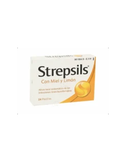 Strepsils 24 Pastillas Para Chupar Miel Y Limón