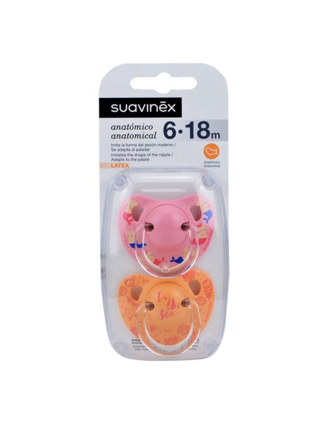 Suavinex Chupete Tetina Látex Anatómico +6 Meses Pack 2 Unidades 3 Suavinex Chupete Tetina Látex Anatómico +6 Meses Pack 2 Unidades