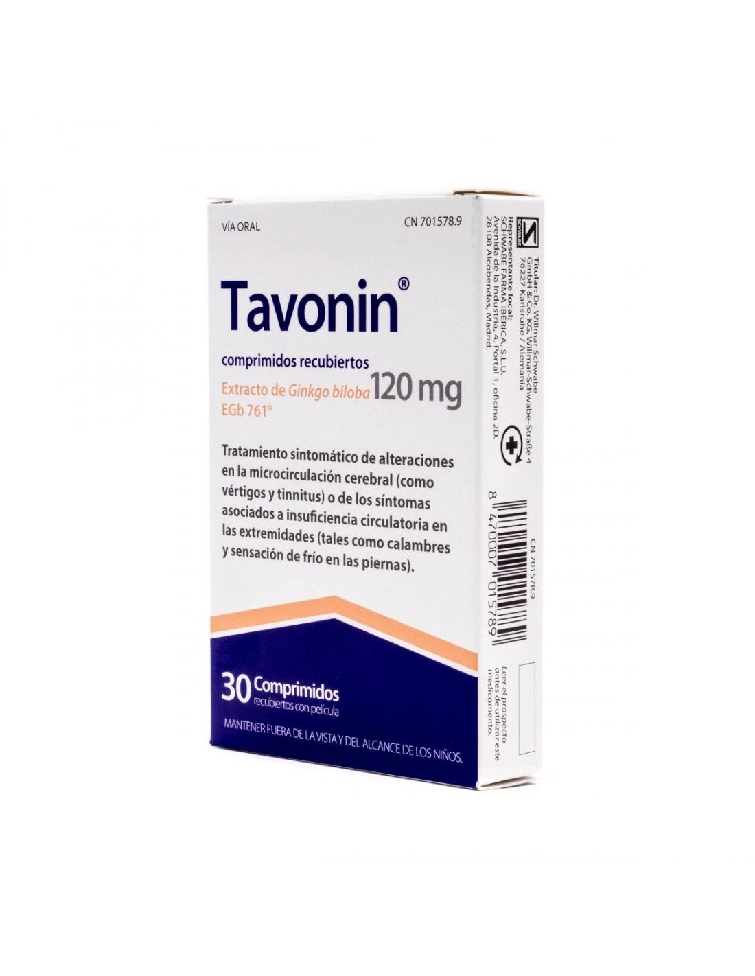 Tavonin 120mg 30 Comprimidos Recubiertos 3 Tavonin 120mg 30 Comprimidos Recubiertos